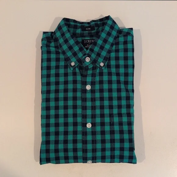 J. Crew Men's Medium Slim Fit Flex Washed Long Sleeve Button Down Style #BE208 - Picture 7 of 15